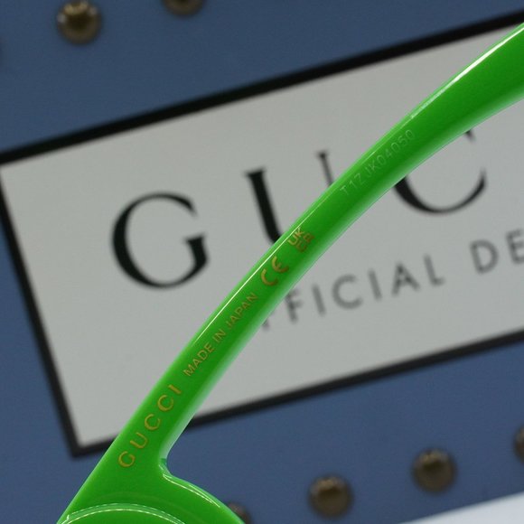 FINAL PRICE NEW GUCCI GG1325S 009 ACID GREEN/GREY SUNGLASSES - Picture 5 of 9